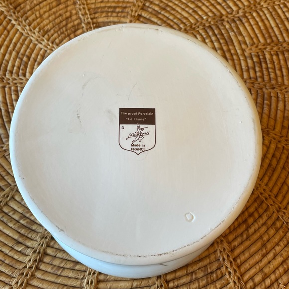 Louis Lourioux France Le Faune Floral & Butterfly Porcelain Covered Dish - Picture 10 of 14